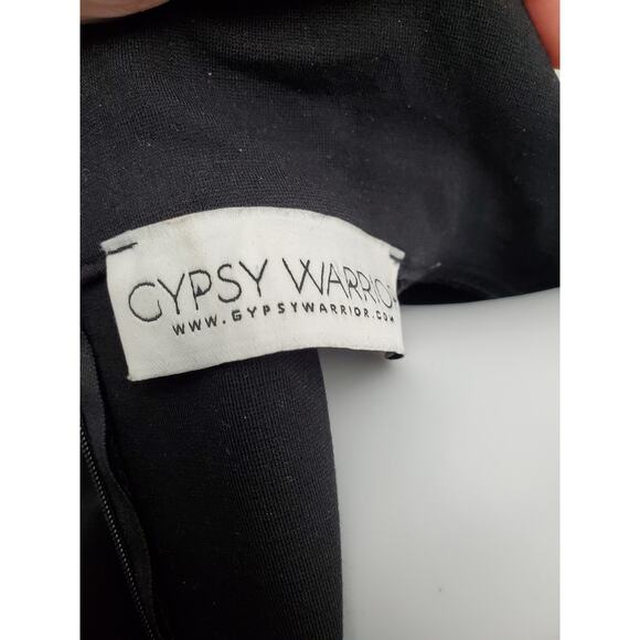 Gypsy Warrior Dress Wednesday Addams Dark Academia Goth Schoolgirl Witchy - Picture 5 of 6